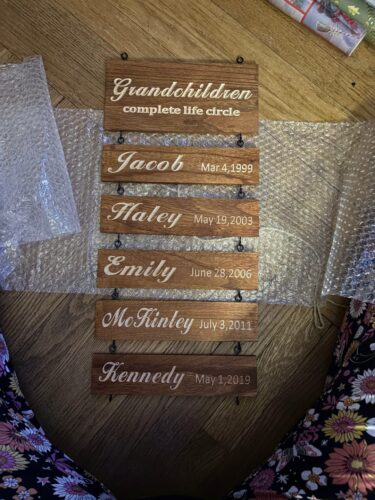 Custom Name Slat (Engraving) - Add On For Existing Sign photo review