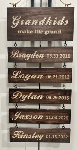 Custom Name Slat (Engraving) - Add On For Existing Sign photo review