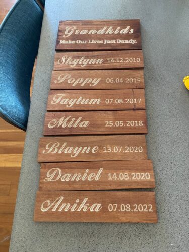 Custom Name Slat (Engraving) - Add On For Existing Sign photo review