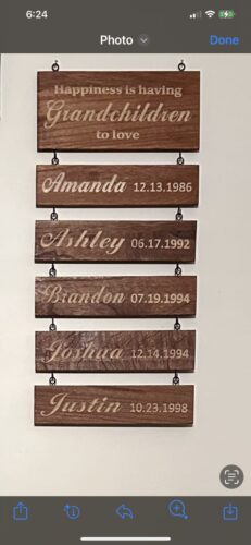 Custom Name Slat (Engraving) - Add On For Existing Sign photo review